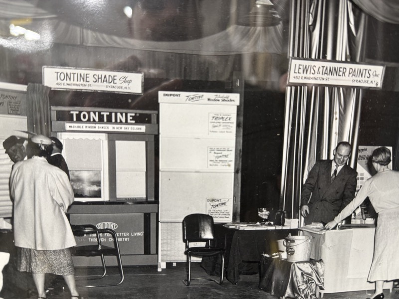 Tontine roller shade trade show booth, Lewis & Tanner
