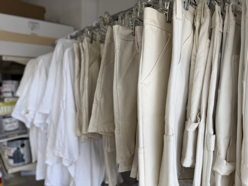 Painters whites on hangers